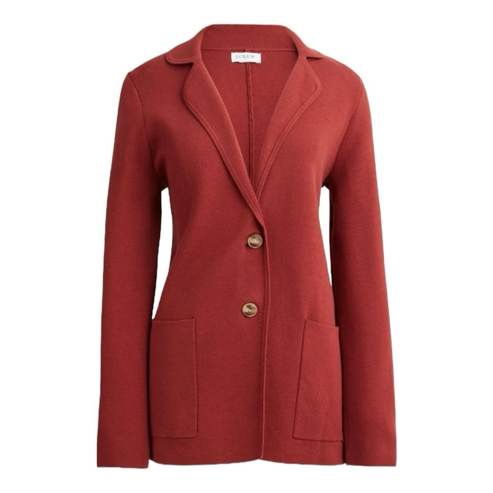J. Crew Women's Brick Red Cardigan Blazer
